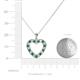 3 - Naomi Emerald and Diamond Heart Pendant 
