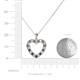 3 - Naomi Smoky Quartz and Diamond Heart Pendant 