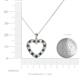 3 - Naomi Diamond and Lab Created Alexandrite Heart Pendant 