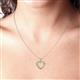 4 - Naomi Yellow and White Diamond Heart Pendant 