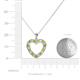 3 - Naomi Yellow and White Lab Grown Diamond Heart Pendant 