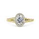 1 - Deborah Desire Oval Cut Diamond Twist Rope Split Shank Halo Engagement Ring 