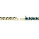 2 - Cliona 3.30 mm Blue Diamond Eternity Tennis Bracelet 