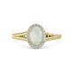1 - Deborah Desire Oval Cut Opal and Round Diamond Twist Rope Split Shank Halo Engagement Ring 