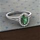 2 - Deborah Desire Oval Cut Lab Created Alexandrite and Round Diamond Twist Rope Split Shank Halo Engagement Ring 