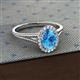 2 - Deborah Desire Oval Cut Blue Topaz and Round Diamond Twist Rope Split Shank Halo Engagement Ring 