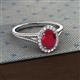 2 - Deborah Desire Oval Cut Ruby and Round Diamond Twist Rope Split Shank Halo Engagement Ring 