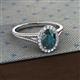 2 - Deborah Desire Oval Cut London Blue Topaz and Round Diamond Twist Rope Split Shank Halo Engagement Ring 