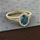 2 - Deborah Desire Oval Cut London Blue Topaz and Round Diamond Twist Rope Split Shank Halo Engagement Ring 
