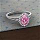 2 - Deborah Desire Oval Cut Pink Sapphire and Round Diamond Twist Rope Split Shank Halo Engagement Ring 