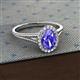 2 - Deborah Desire Oval Cut Tanzanite and Round Diamond Twist Rope Split Shank Halo Engagement Ring 