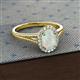 2 - Deborah Desire Oval Cut Opal and Round Diamond Twist Rope Split Shank Halo Engagement Ring 