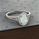 2 - Deborah Desire Oval Cut Opal and Round Diamond Twist Rope Split Shank Halo Engagement Ring 