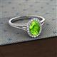 2 - Deborah Desire Oval Cut Peridot and Round Diamond Twist Rope Split Shank Halo Engagement Ring 