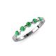 3 - Keva 2.60 mm Emerald 5 Stone Wedding Band 