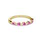 3 - Keva 3.00 mm Pink Sapphire 5 Stone Wedding Band 