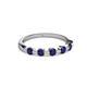 3 - Keva 3.00 mm Blue Sapphire 5 Stone Wedding Band 