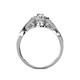 4 - Shayna Prima Round Diamond 0.60 ctw Double Halo Engagement Ring 