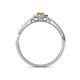 4 - Jesenia Prima Round Citrine and Diamond 0.50 ctw Floral Halo Promise Ring 