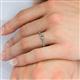 5 - Jesenia Prima Round Citrine and Diamond 0.50 ctw Floral Halo Promise Ring 