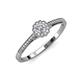 3 - Jesenia Prima Round Diamond 0.50 ctw Floral Halo Promise Ring 