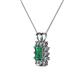3 - Xuan Emerald and Diamond Halo Pendant 