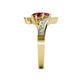 5 - Eleni Ruby with Side Diamonds Bypass Ring 