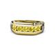 1 - Brad Round Yellow Sapphire 7 Stone Men Wedding Ring