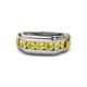 1 - Brad Round Yellow Sapphire 7 Stone Men Wedding Ring