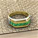 3 - Brad Round Emerald 7 Stone Men Wedding Ring