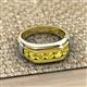 3 - Brad Round Yellow Sapphire 7 Stone Men Wedding Ring