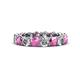1 - Tiffany 4.00 mm Pink Sapphire and Diamond Eternity Band 