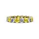 1 - Tiffany 4.00 mm Yellow Sapphire and Diamond Eternity Band 
