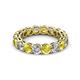 2 - Tiffany 4.00 mm Yellow Sapphire and Diamond Eternity Band 