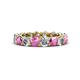 1 - Tiffany 4.00 mm Pink Sapphire and Lab Grown Diamond Eternity Band 