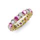 3 - Tiffany 4.00 mm Pink Sapphire and Lab Grown Diamond Eternity Band 