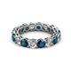 2 - Tiffany 4.00 mm Blue and White Lab Grown Diamond Eternity Band 