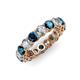 3 - Tiffany 4.00 mm Blue and White Lab Grown Diamond Eternity Band 