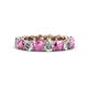 1 - Tiffany 4.00 mm Pink Sapphire and Lab Grown Diamond Eternity Band 