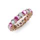 3 - Tiffany 4.00 mm Pink Sapphire and Lab Grown Diamond Eternity Band 