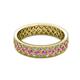 2 - Cailyn Pink Sapphire Three Row Eternity Band 