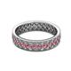 2 - Cailyn Pink Tourmaline Three Row Eternity Band 
