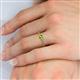 5 - Daisy Classic Round Peridot and Diamond Floral Engraved Engagement Ring 