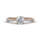1 - Serina Classic Round Diamond 3 Row Micro Pave Shank Engagement Ring 