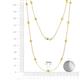 2 - Lien (13 Stn/3mm) Yellow Sapphire on Cable Necklace 