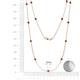 2 - Lien (13 Stn/3mm) Ruby on Cable Necklace 