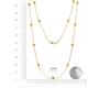 2 - Lien (13 Stn/3mm) Yellow Diamond on Cable Necklace 