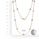 2 - Lien (13 Stn/3.4mm) Amethyst and Diamond on Cable Necklace 