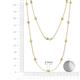 2 - Lien (13 Stn/3.4mm) Peridot and Diamond on Cable Necklace 