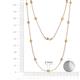 2 - Lien (13 Stn/3.4mm) Yellow Sapphire and Diamond on Cable Necklace 